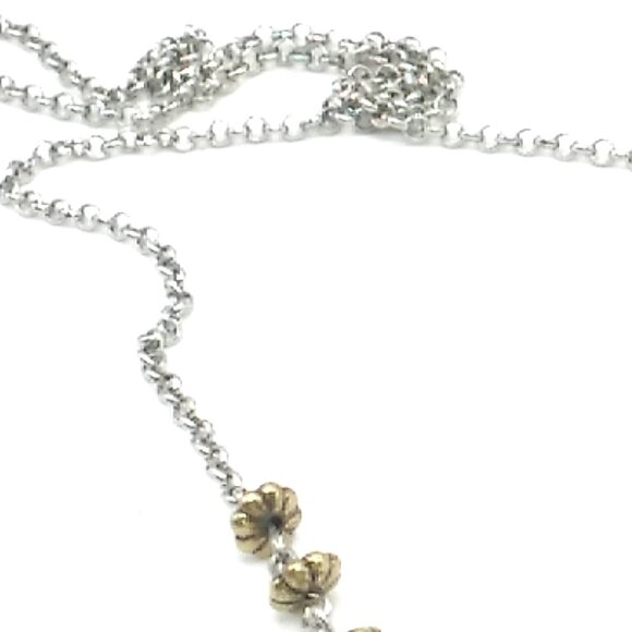 M&S Long Boho Charm Necklace Mixed Metals Colorful Beads Nature-Inspired Dangles - Picture 13 of 16